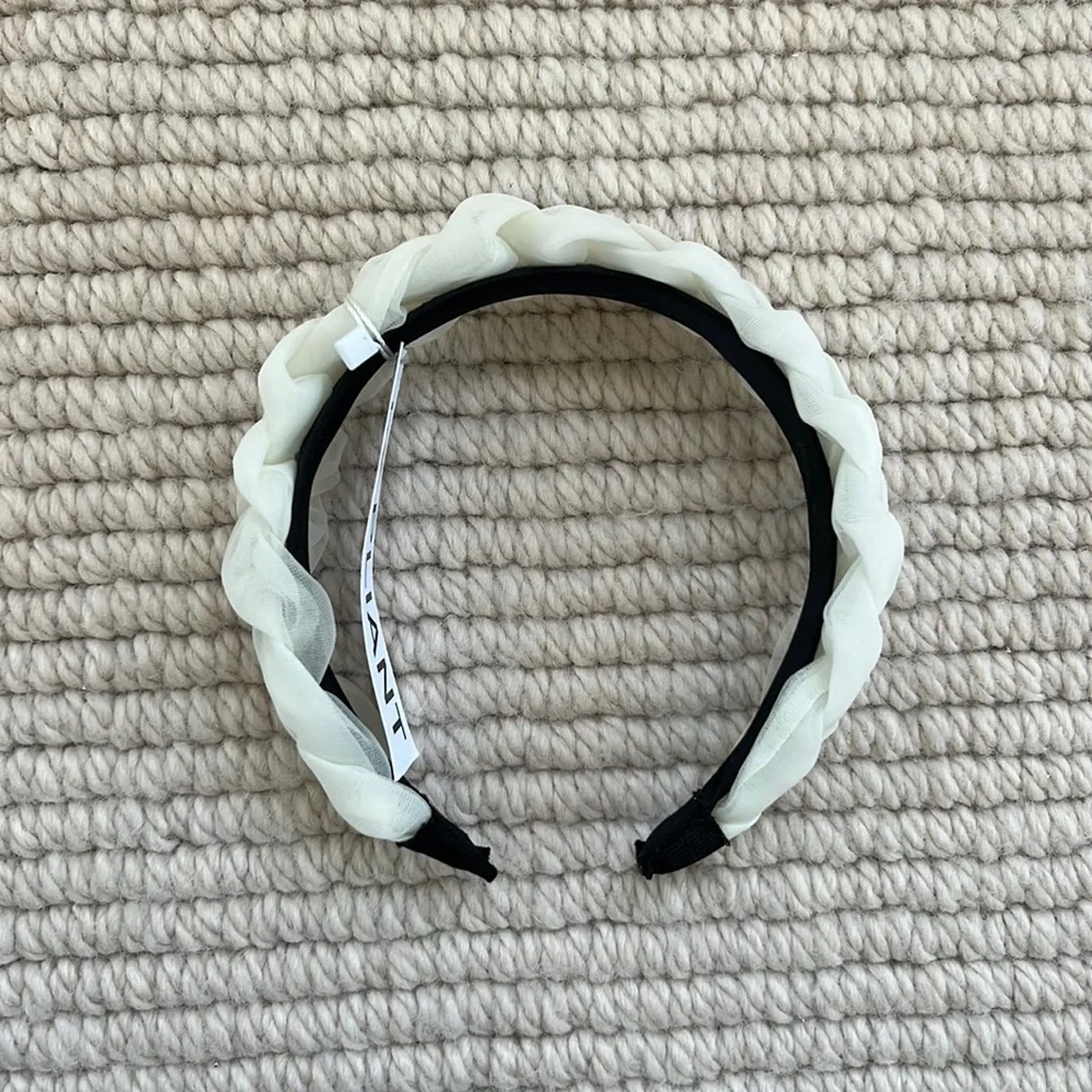 Girls braided ivory headband NWT